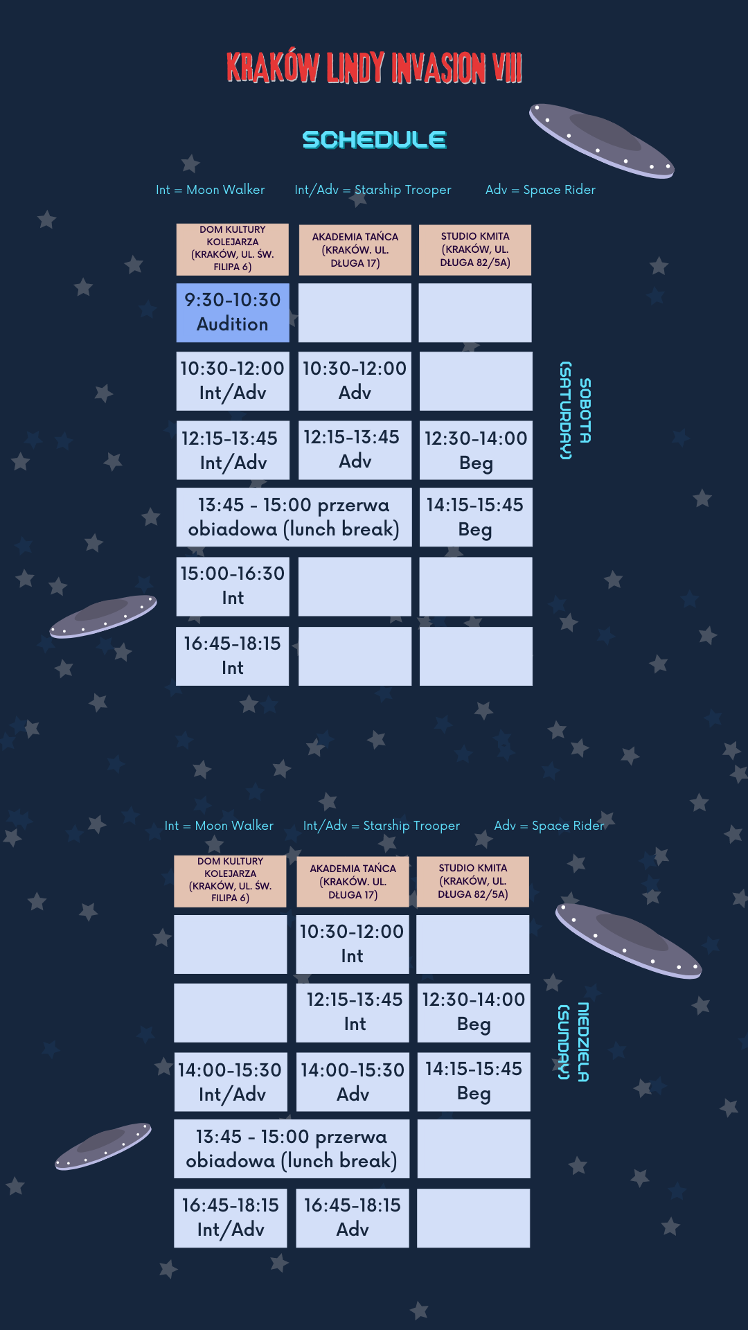 kli VIII schedule